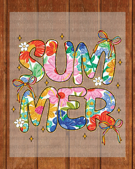 Summer floral DTF Transfer Ready to Press