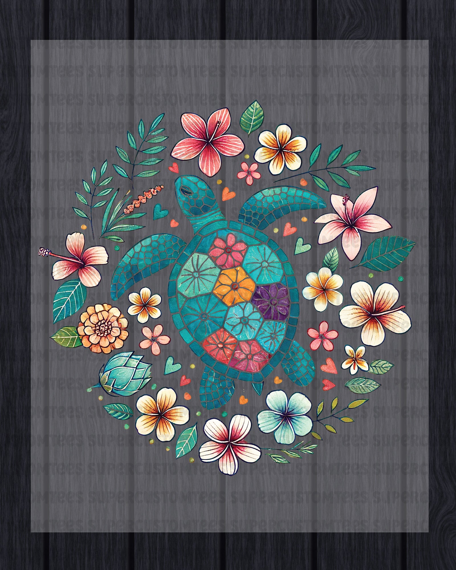 Summer Sea Turtle DTF Transfer Ready to Press