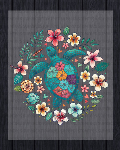 Summer Sea Turtle DTF Transfer Ready to Press