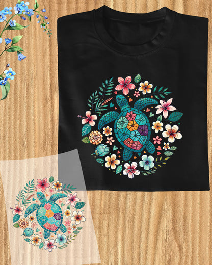 Summer Sea Turtle DTF Transfer Ready to Press