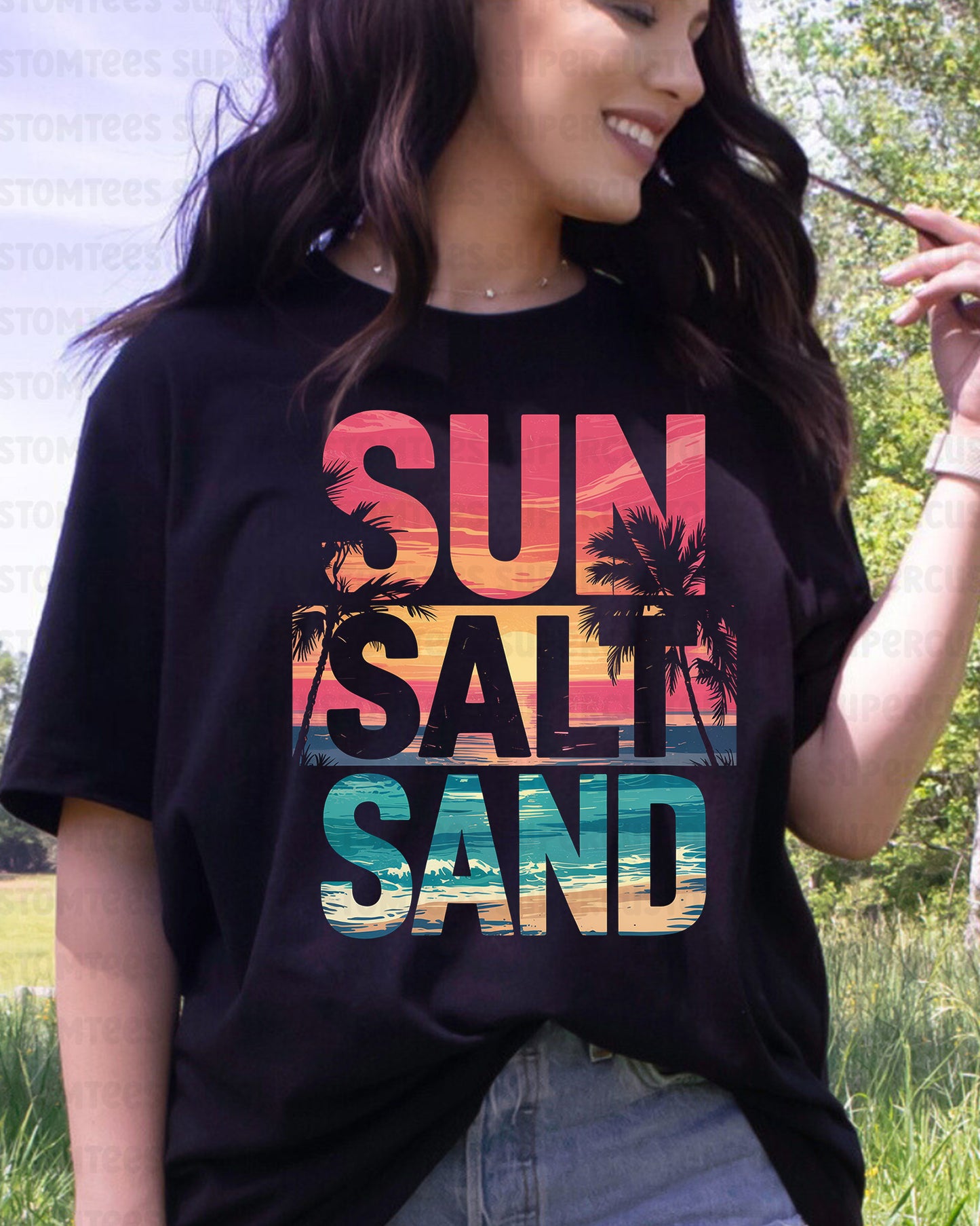 Summer Sun Salt Sand Heat Transfer for Shirts