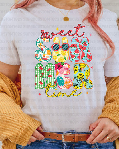 Summer Time DTF Transfer Ready to Press