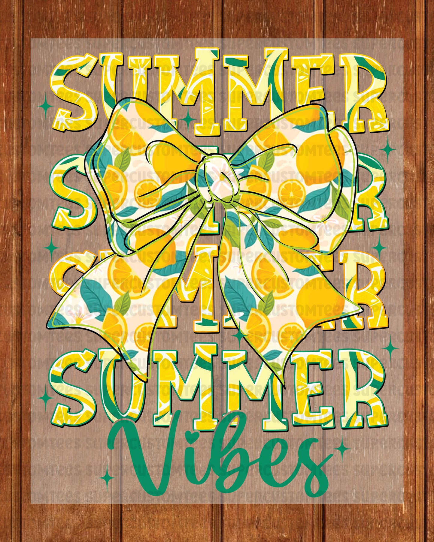 Summer Vibes Clemon DTF Transfer Ready to Press