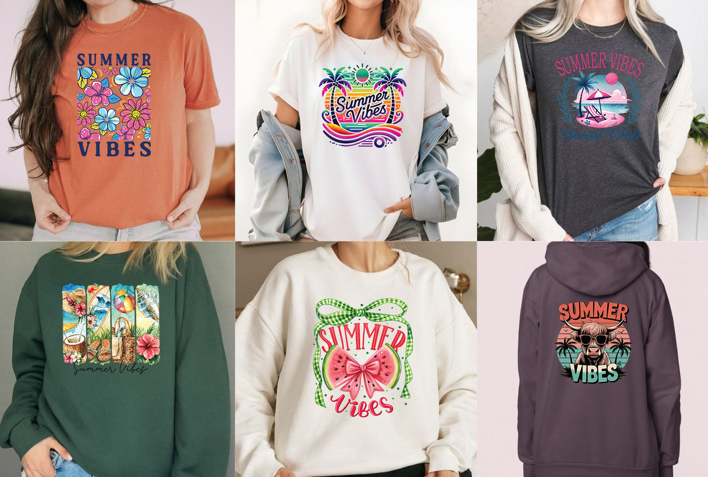 Summer Vibes DTF Transfer Gang sheet