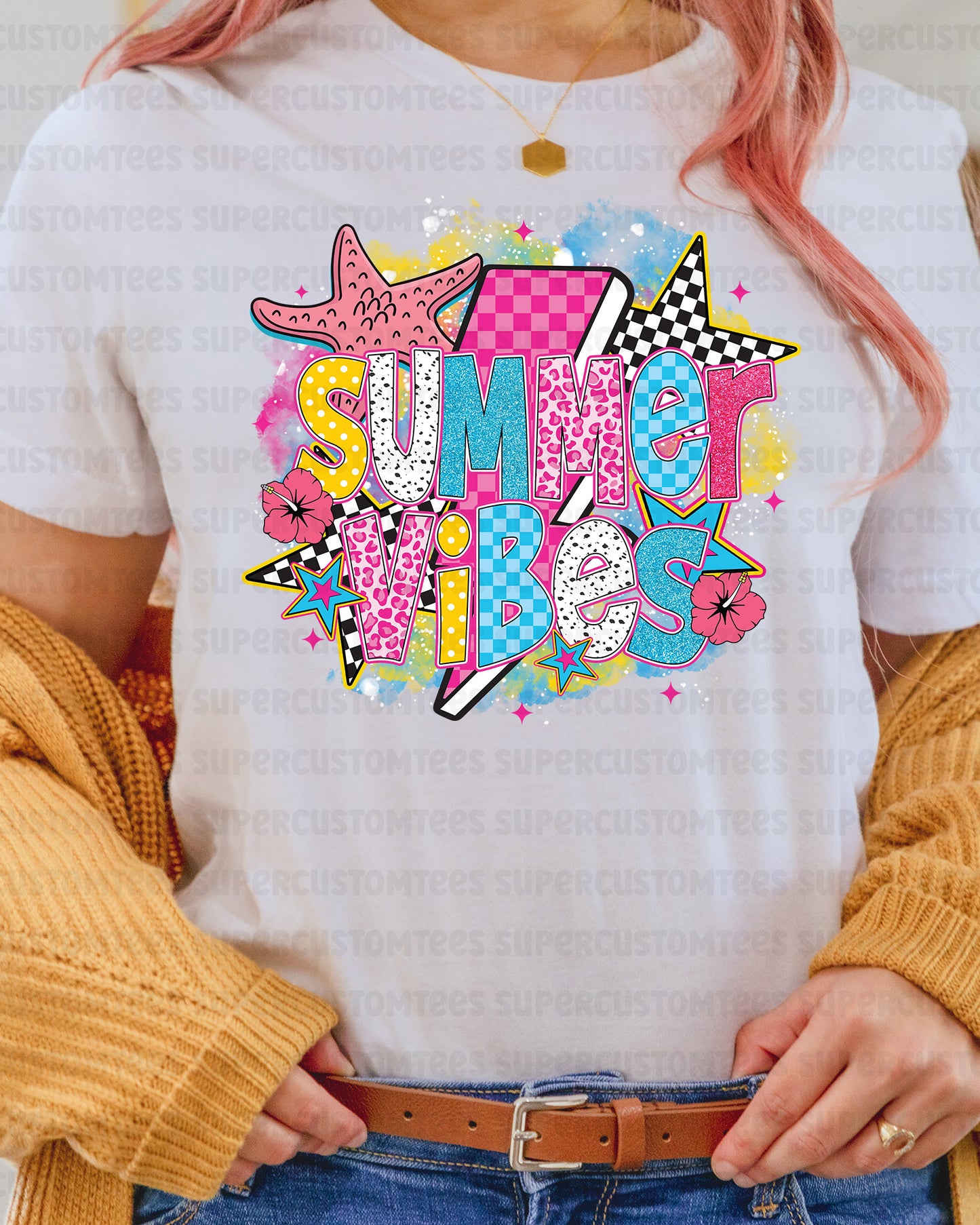 Summer Vibes DTF Transfer Ready to Press