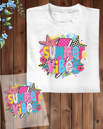 Summer Vibes DTF Transfer Ready to Press