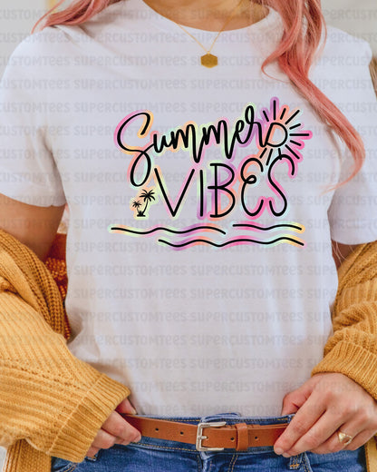 Summer Vibes DTF Transfer Ready to Press