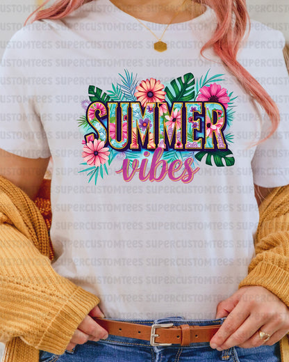 Summer Vibes DTF Transfer Ready to Press