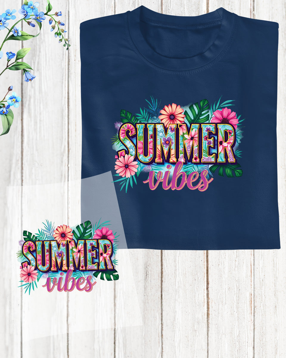 Summer Vibes DTF Transfer Ready to Press