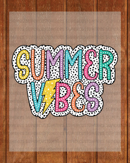 Summer Vibes DTF Transfer Ready to Press