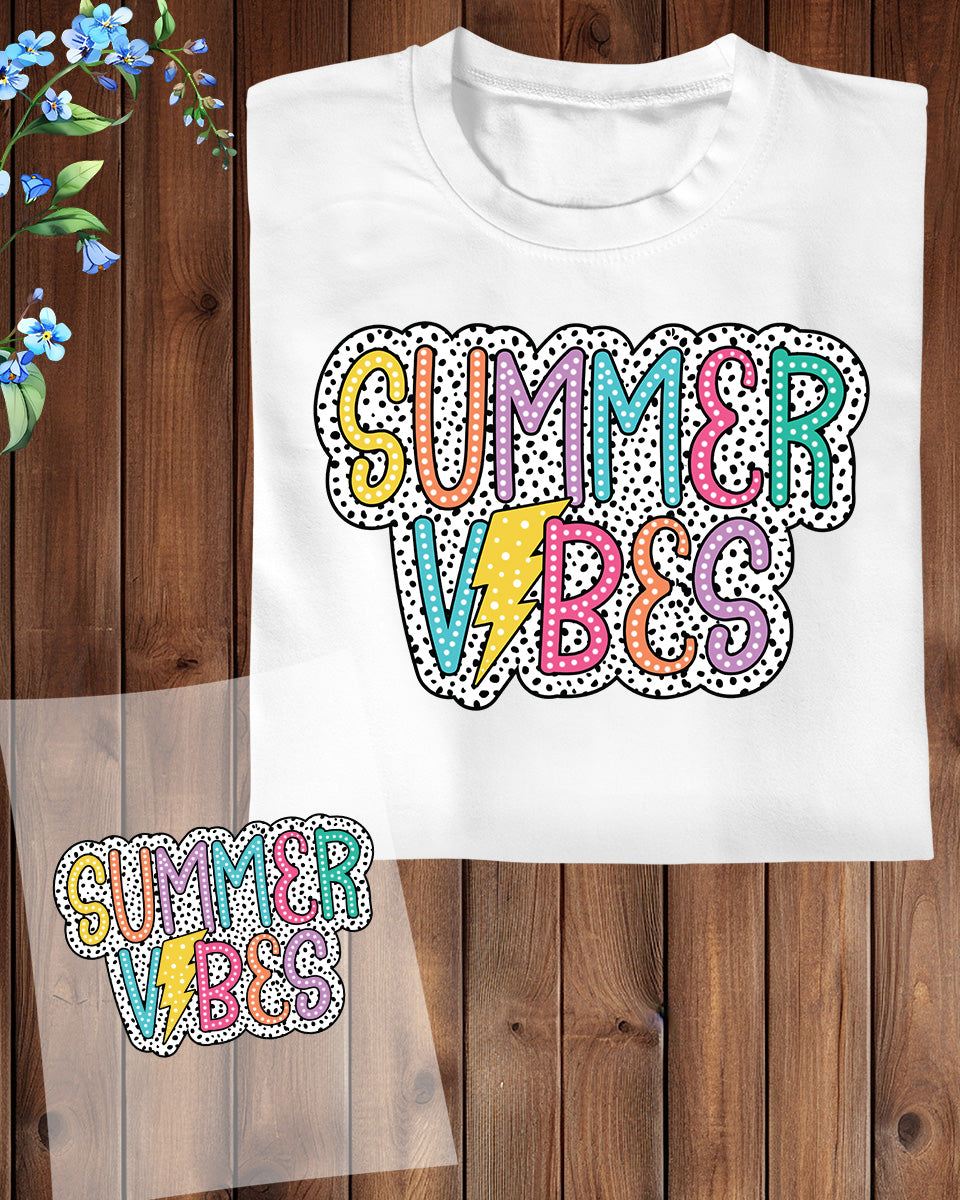 Summer Vibes DTF Transfer Ready to Press