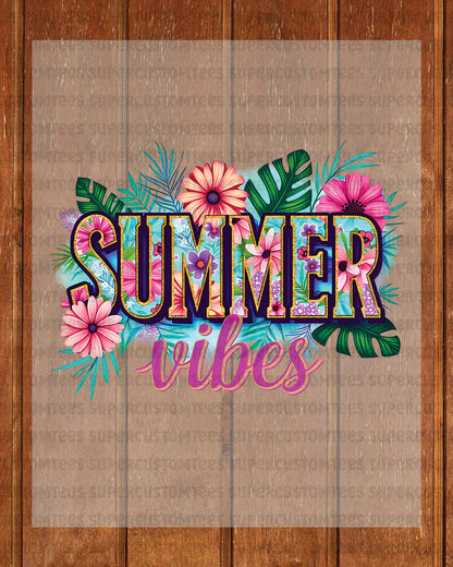 Summer Vibes Heat Transfer for Shirts