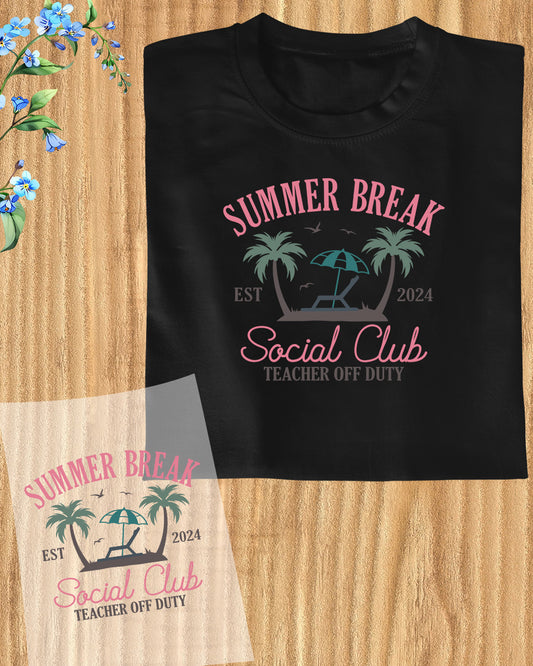 Summer Break Social Club DTF Transfer Film