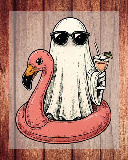 Summerween Boo Ghost Halloween Spooky DTF Transfer