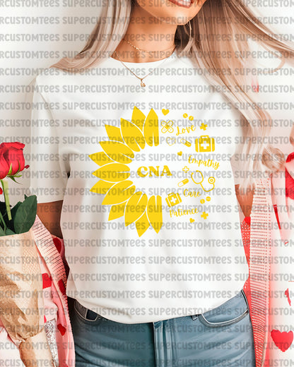 Sunflower Nurse CAN Heat Transfer for Shirts