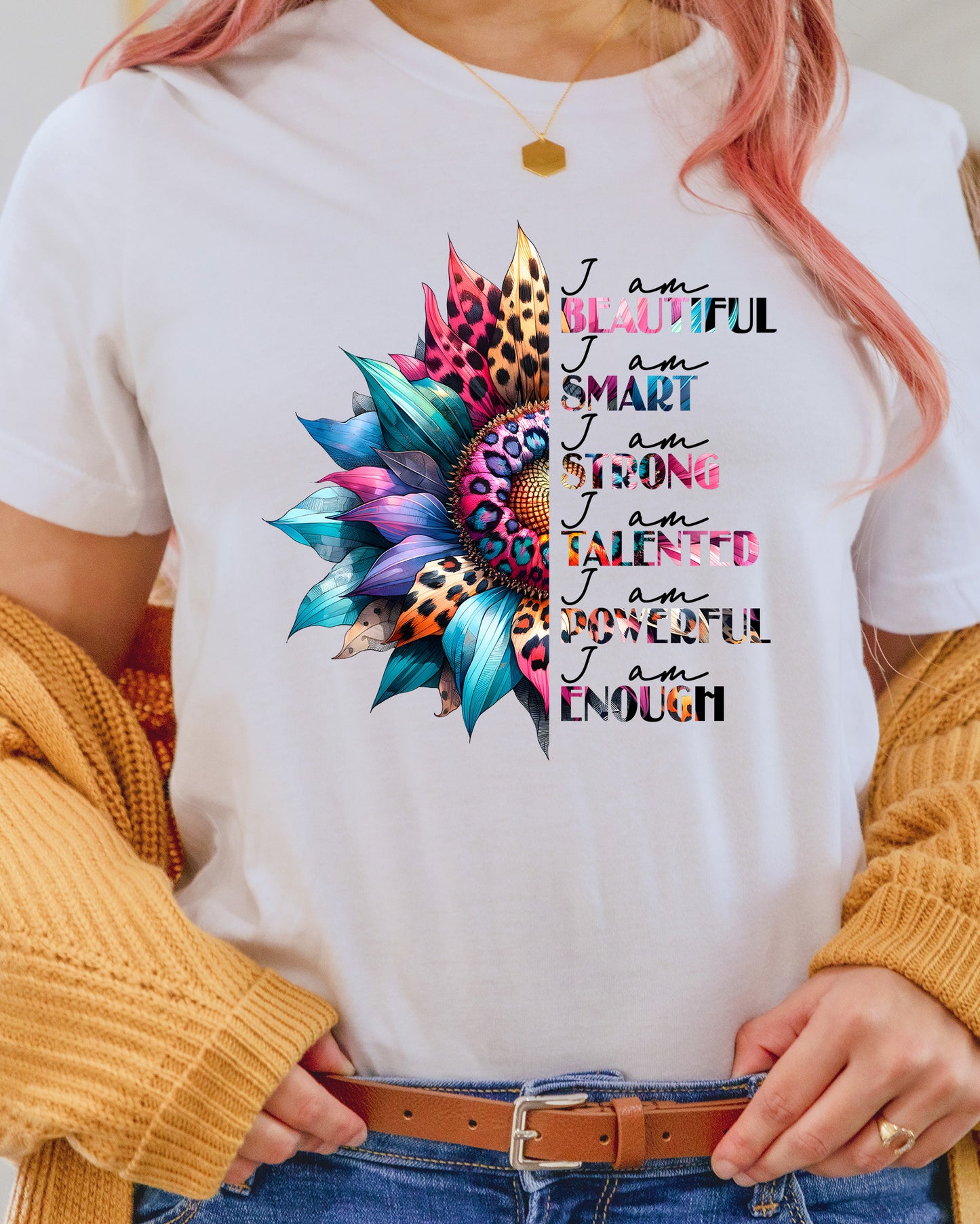 Sunflower Positive Quote Heat Transfer