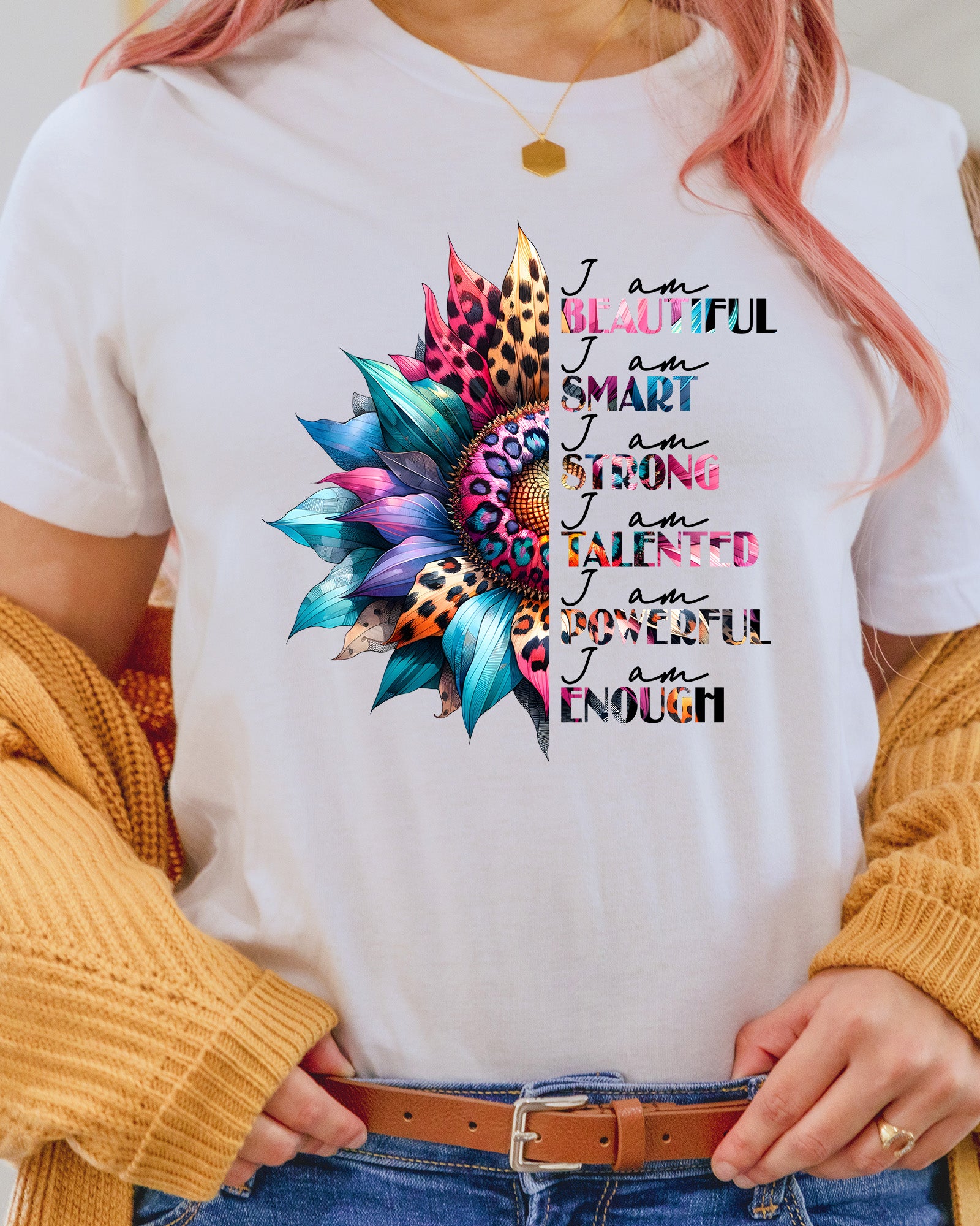 Sunflower Positive Quote Heat Transfer
