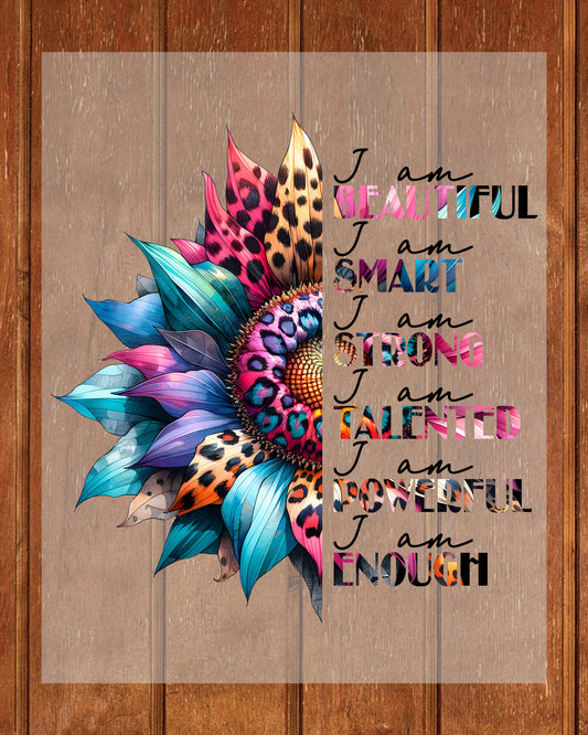 Sunflower Positive Quote Heat Transfer