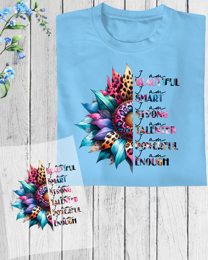 Sunflower Positive Quote Heat Transfer