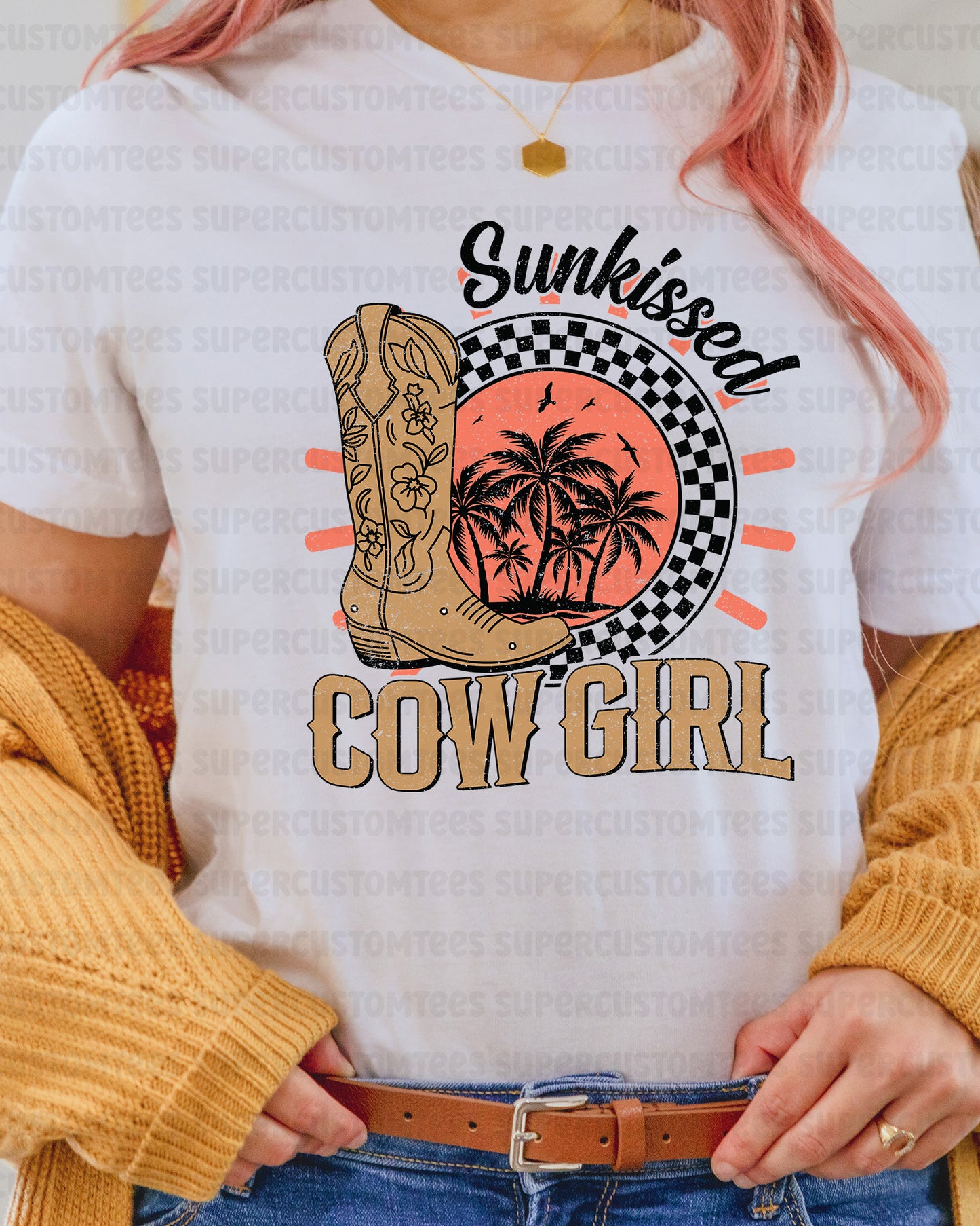 Sunkissed Cowgirl DTF Transfer Ready to Press