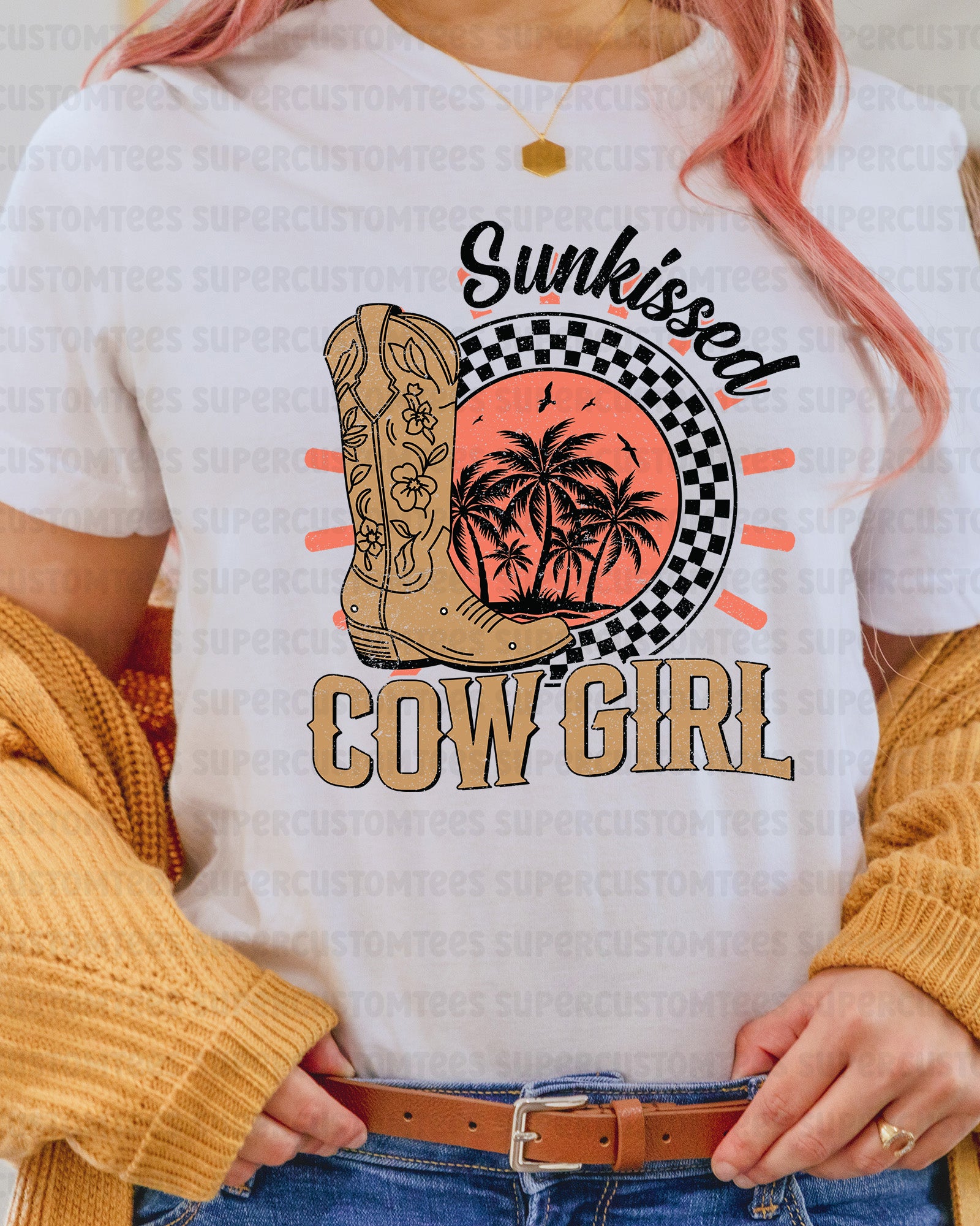 Sunkissed Cowgirl DTF Transfer Ready to Press