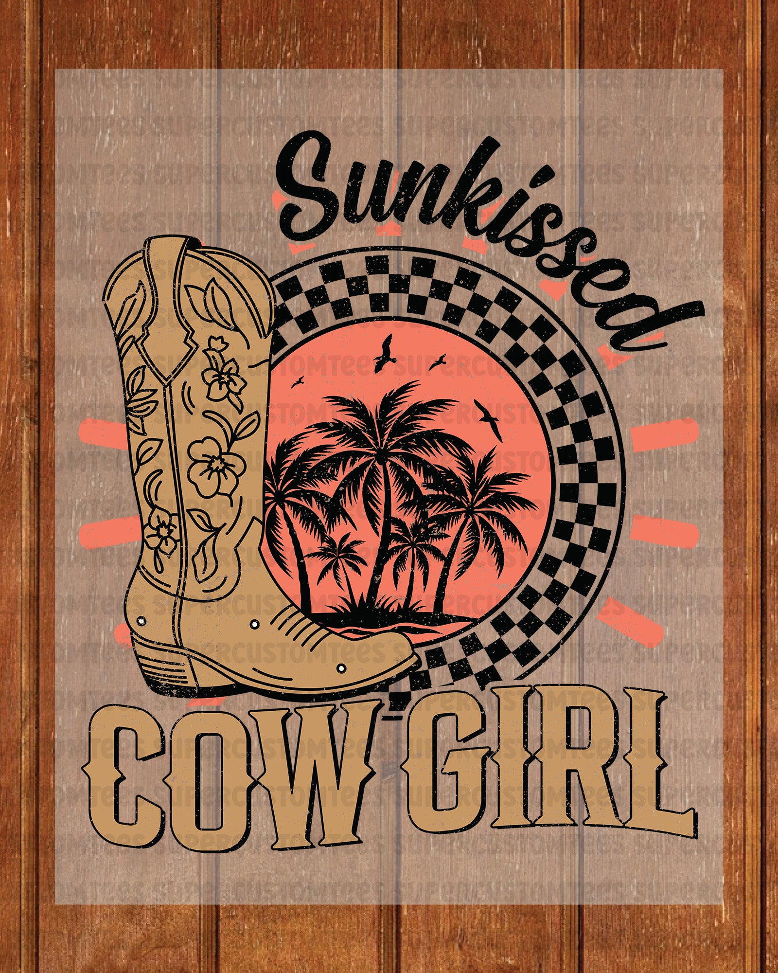 Sunkissed Cowgirl DTF Transfer Ready to Press