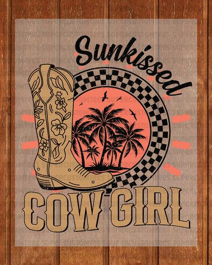 Sunkissed Cowgirl DTF Transfer Ready to Press