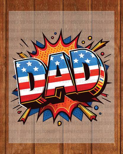 Super Dad Power DTF Transfer