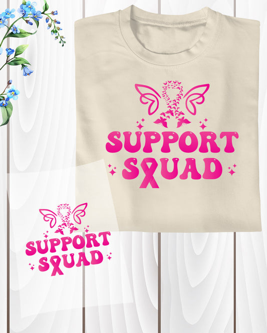 Support Squad Breast Cancer DTF Transfer Film