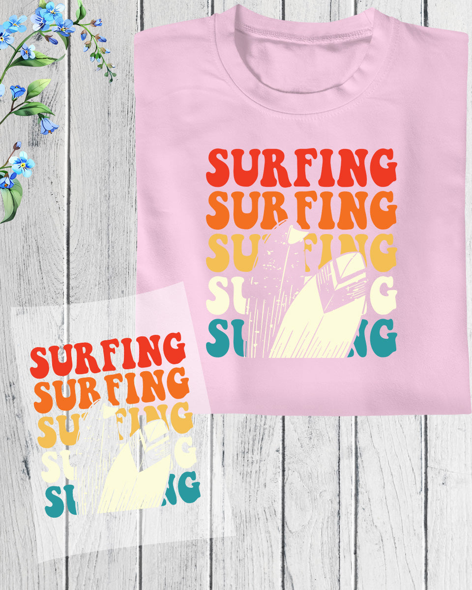 Vintage Retro Surfing DTF Transfer Sheets