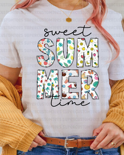 Sweet Summer Time DTF Transfer Ready to Press
