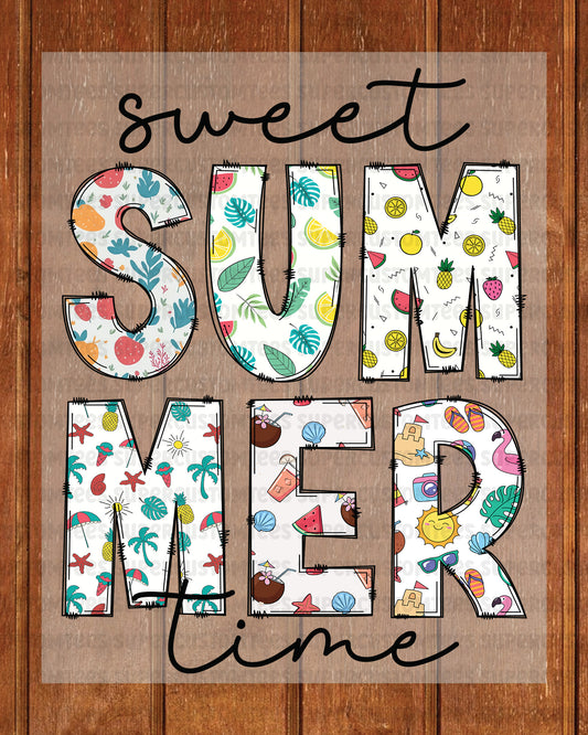 Sweet Summer Time DTF Transfer Ready to Press