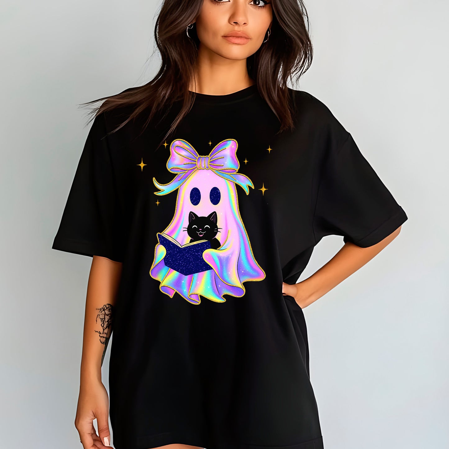 Ghosts Reading Books Iridescent Shirt