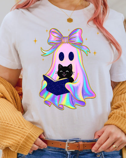 Ghosts Reading Books Iridescent Shirt