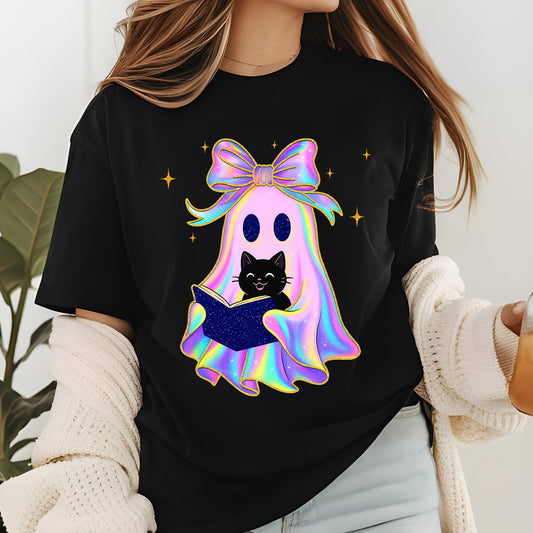 Ghosts Reading Books Iridescent Shirt