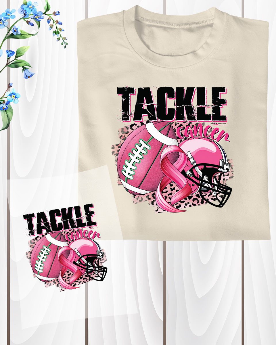 US Football Tackle Breast Cancer DTF Transfer Film