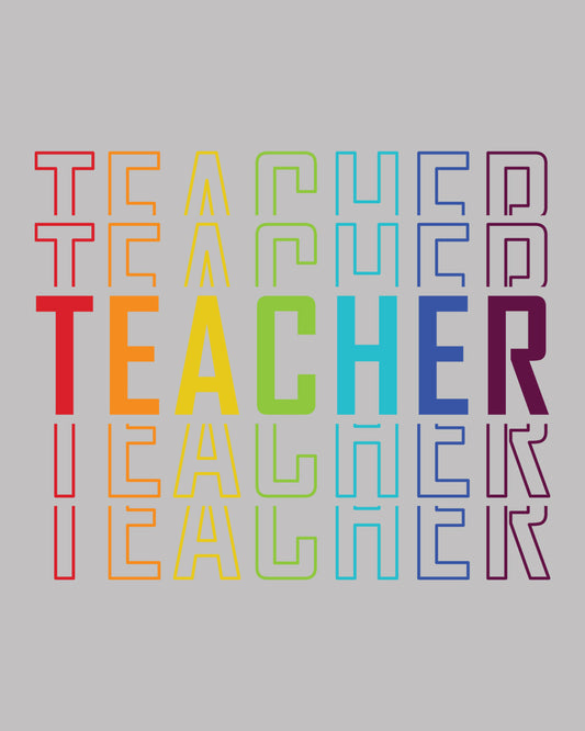 Teacher Colorful DTF Transfer Film