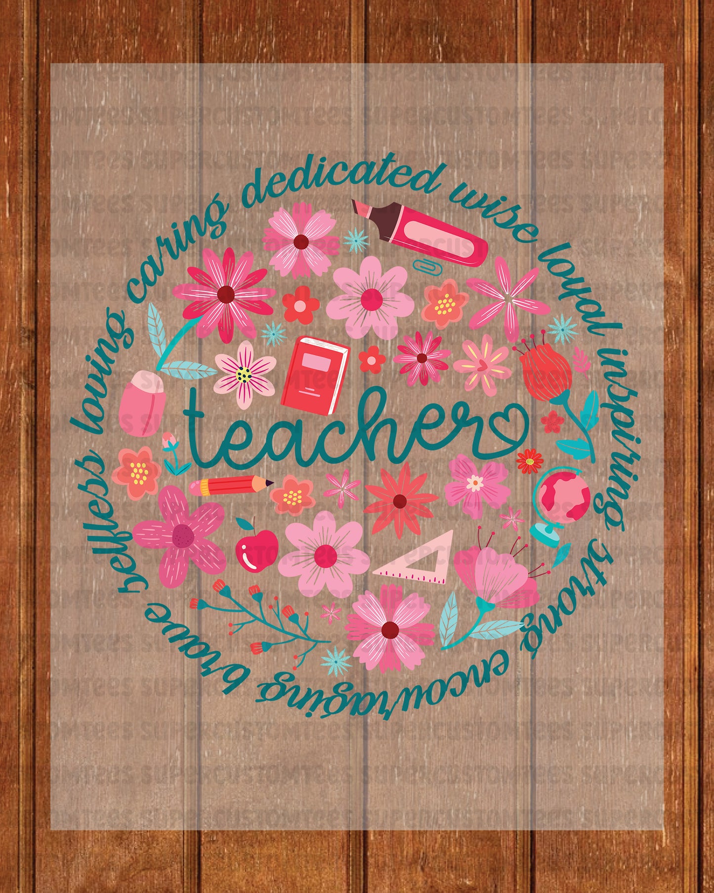 Teacher Appreciation DTF Transfer Ready to Press