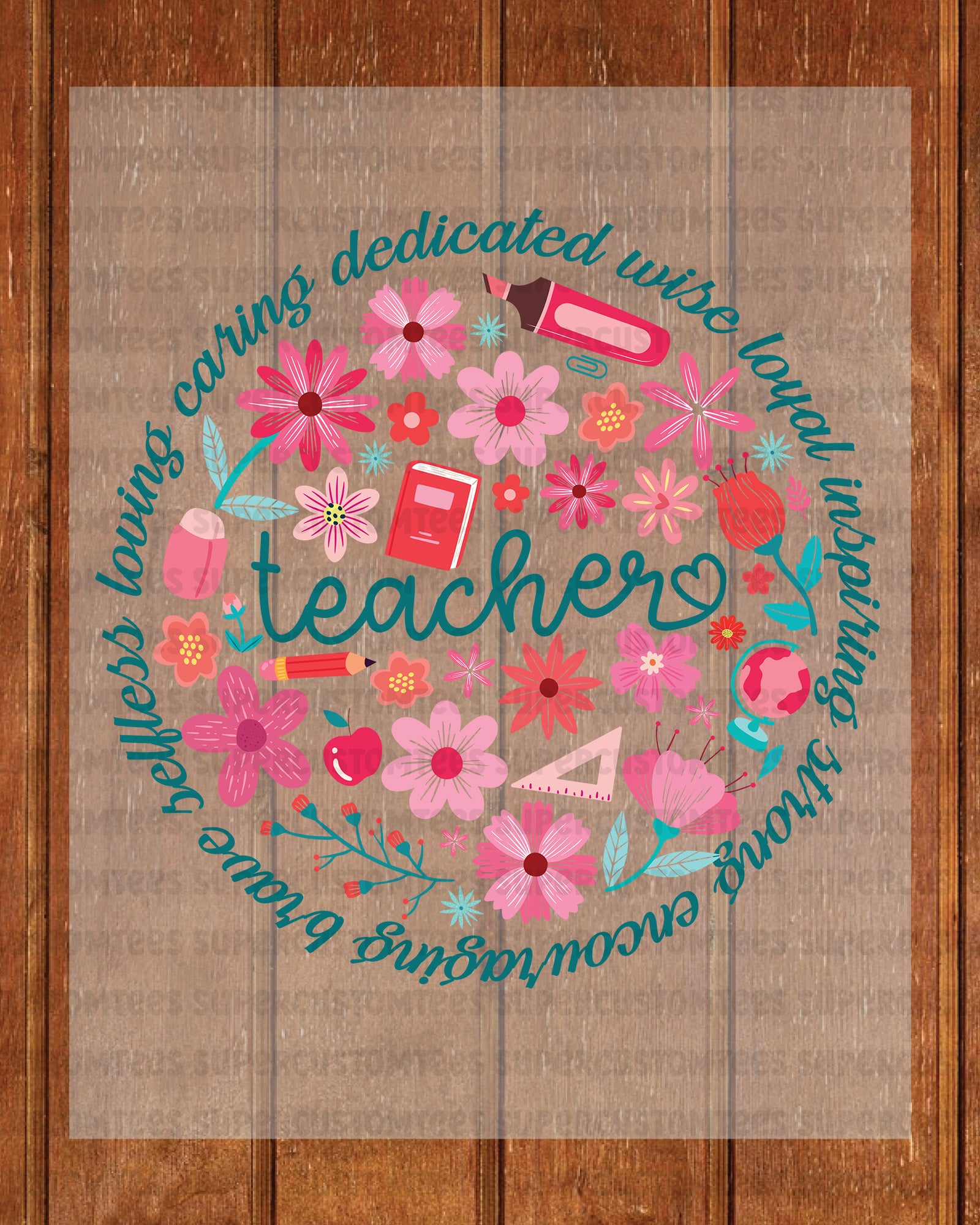 Teacher Appreciation DTF Transfer Ready to Press