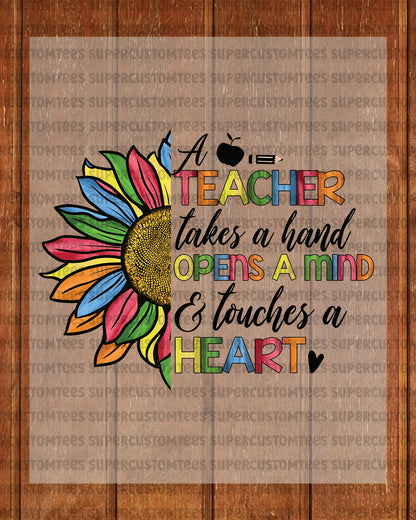 Teacher Appreciation Sunflower DTF Transfer