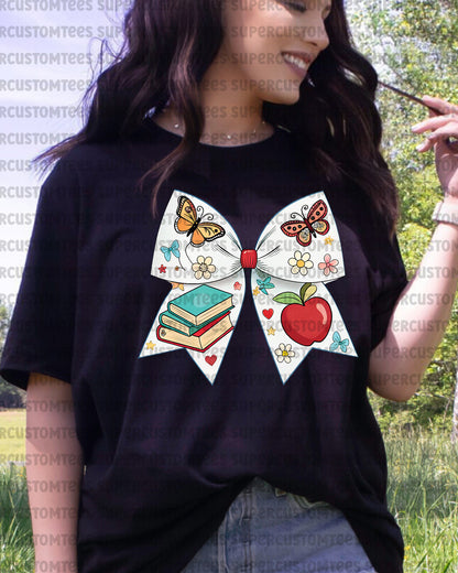 Teacher Butterfly Coquette Bow DTF Transfer