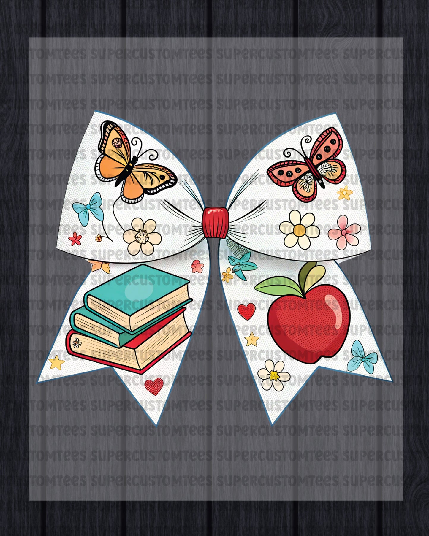 Teacher Butterfly Coquette Bow DTF Transfer