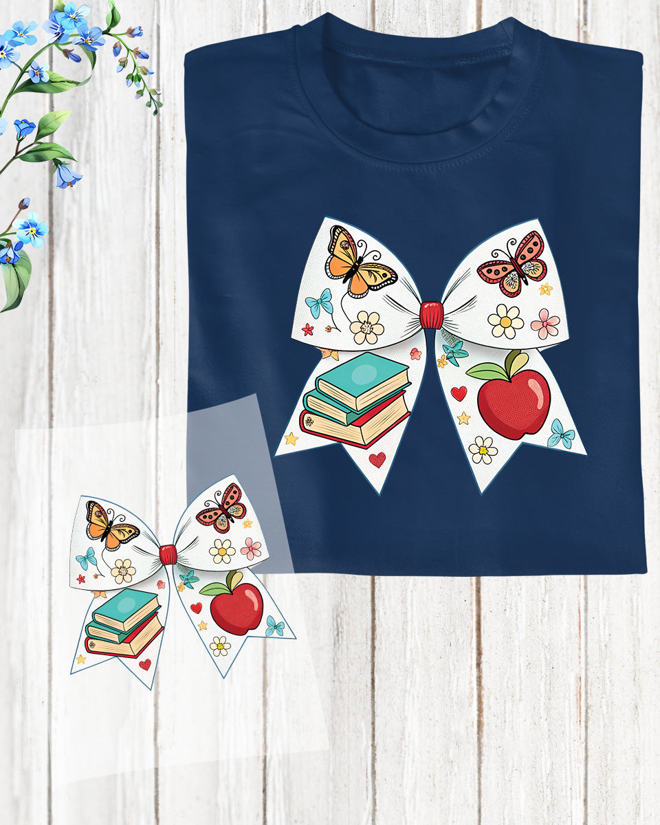 Teacher Butterfly Coquette Bow DTF Transfer