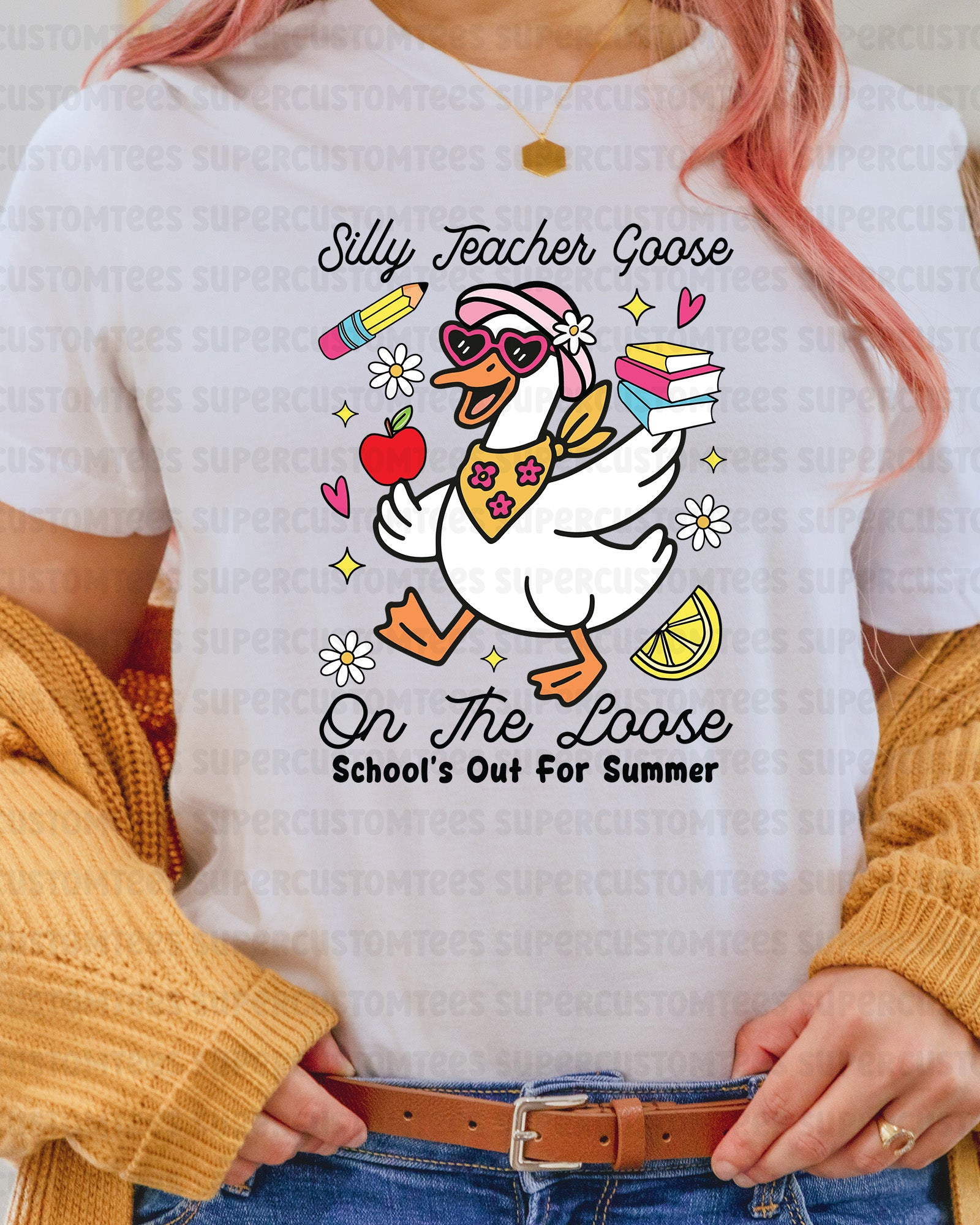 Teacher Goose DTF Transfer Ready to Press