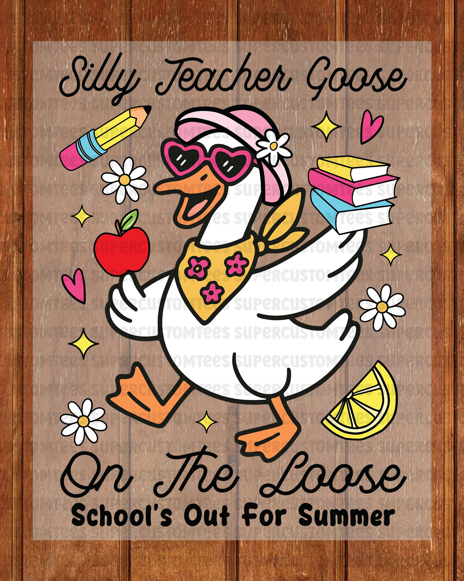 Teacher Goose DTF Transfer Ready to Press