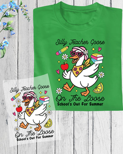 Teacher Goose DTF Transfer Ready to Press