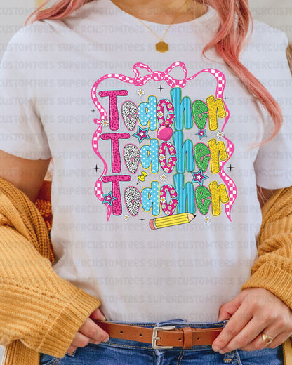 Teacher Retro DTF Transfer Ready to Press