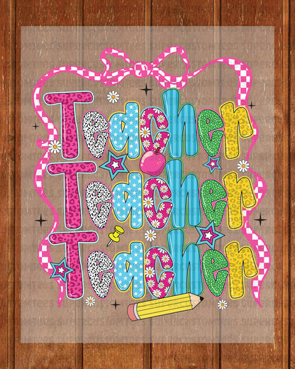 Teacher Retro DTF Transfer Ready to Press