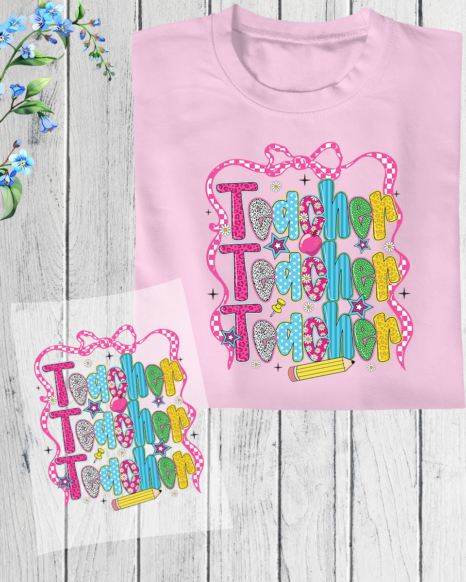 Teacher Retro DTF Transfer Ready to Press