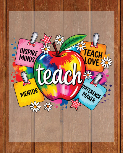 Teacher shirt Design  Back to School DTF Transfer